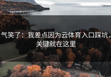 气笑了：我差点因为云体育入口踩坑，关键就在这里