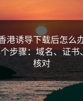 被99tk香港诱导下载后怎么办？手机自检的3个步骤：域名、证书、签名先核对